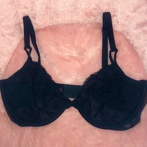 NWOT Victoria’s Secret Unlined Black Underwire Bra 38DD